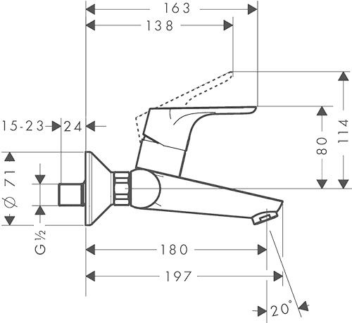 ЧертежHansgrohe Focus (31923000)