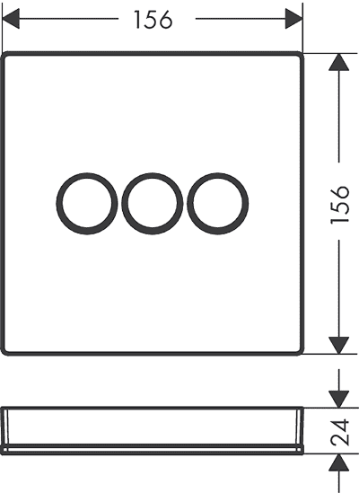 ЧертежHansgrohe ShowerSelect (15736400)
