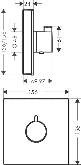 ЧертежHansgrohe ShowerSelect (15734600)