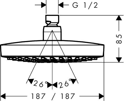 ЧертежHansgrohe Croma Select E (26524000)