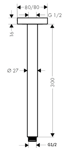 ЧертежHansgrohe Croma Select E (27388000)