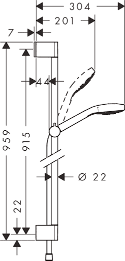 ЧертежHansgrohe Croma Select E (26590400)