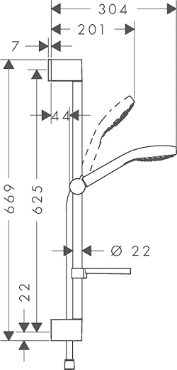 ЧертежHansgrohe Croma Select E (26586400)