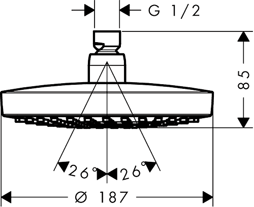 ЧертежHansgrohe Croma Select S (26523400)