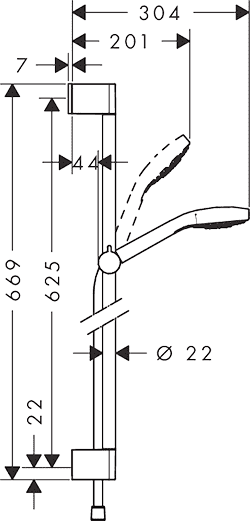 ЧертежHansgrohe Croma Select S (26560400)