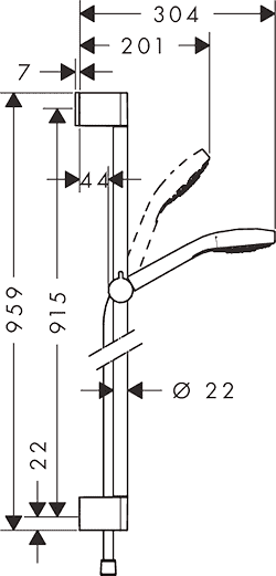 ЧертежHansgrohe Croma Select S (26573400)