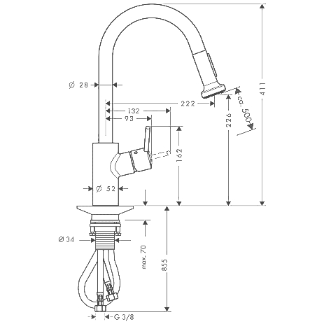 ЧертежHansgrohe Talis S2 Variarc (14877000)