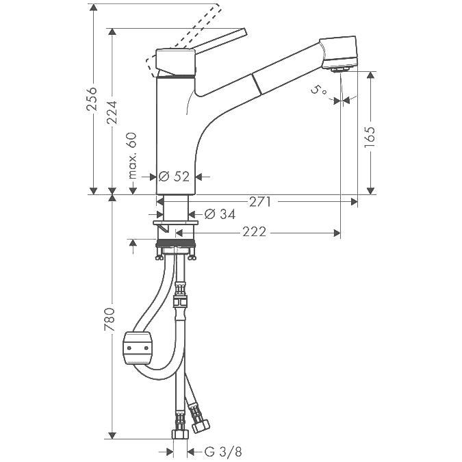 ЧертежHansgrohe Talis S (32841000)