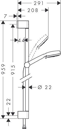 ЧертежHansgrohe Crometta 100 (26657400)