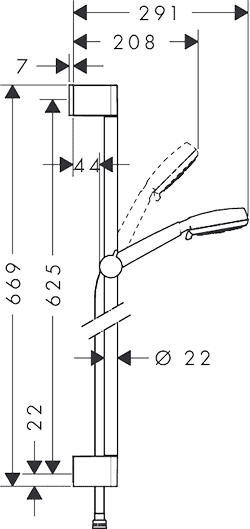 ЧертежHansgrohe Crometta 100 (26654400)