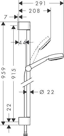 ЧертежHansgrohe Crometta 100 (26658400)