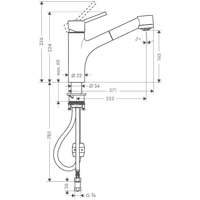 ЧертежHansgrohe Talis S (32842000)