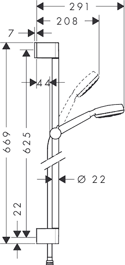 ЧертежHansgrohe Crometta 100 (26652400)