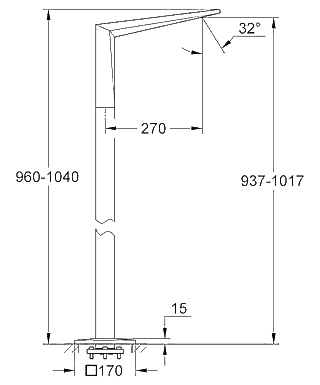 ЧертежGrohe Allure Brilliant (13301000)