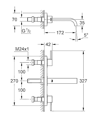 ЧертежGrohe Allure (20189000)