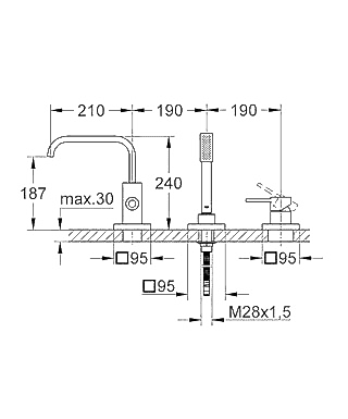 ЧертежGrohe Allure (19316000)