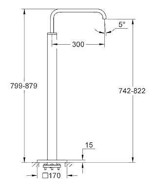 ЧертежGrohe Allure (13218000)