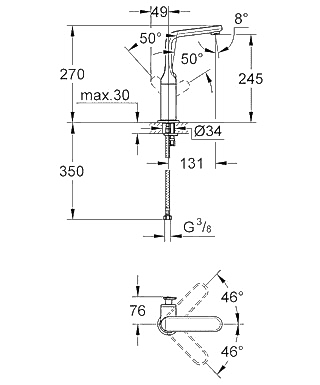 ЧертежGrohe Veris (32187000)
