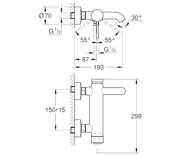 ЧертежGrohe Essence (33624001)