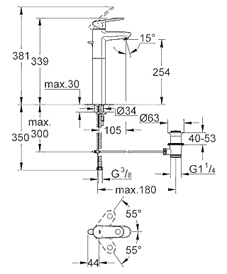 ЧертежGrohe Europlus (32618002)