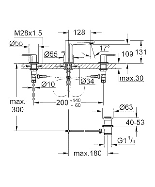 ЧертежGrohe Europlus (20301000)