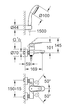 ЧертежGrohe Europlus (33547002)