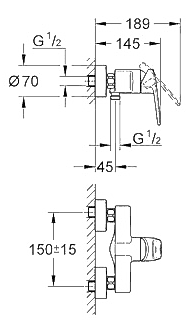 ЧертежGrohe Europlus (33577002)