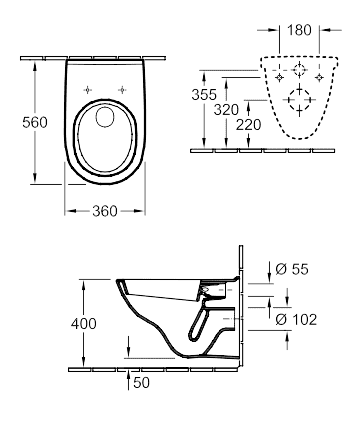 ЧертежVilleroy&Boch O.NOVO (56601001)