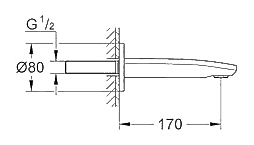 ЧертежGrohe Eurostyle cosmopolitan (13276002)