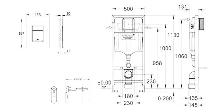 ЧертежGrohe Rapid SL (38772001)