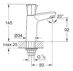 ЧертежGrohe Costa L (20186001)