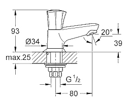 ЧертежGrohe Costa L (20404001)
