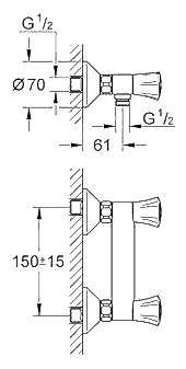 ЧертежGrohe Costa L (26330001)