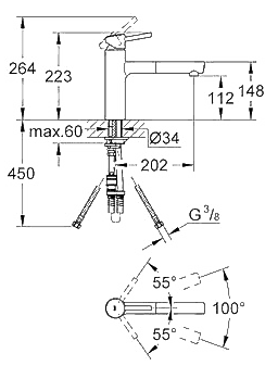 ЧертежGrohe Concetto (31129001)