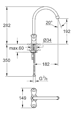 ЧертежGrohe Costa S (31819001)