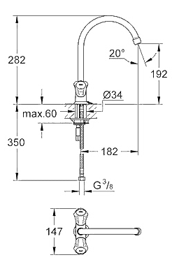 ЧертежGrohe Costa L (31812001)