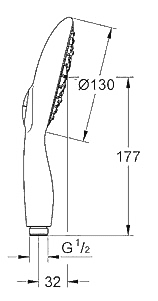 ЧертежGrohe Power&Soul (27673000)