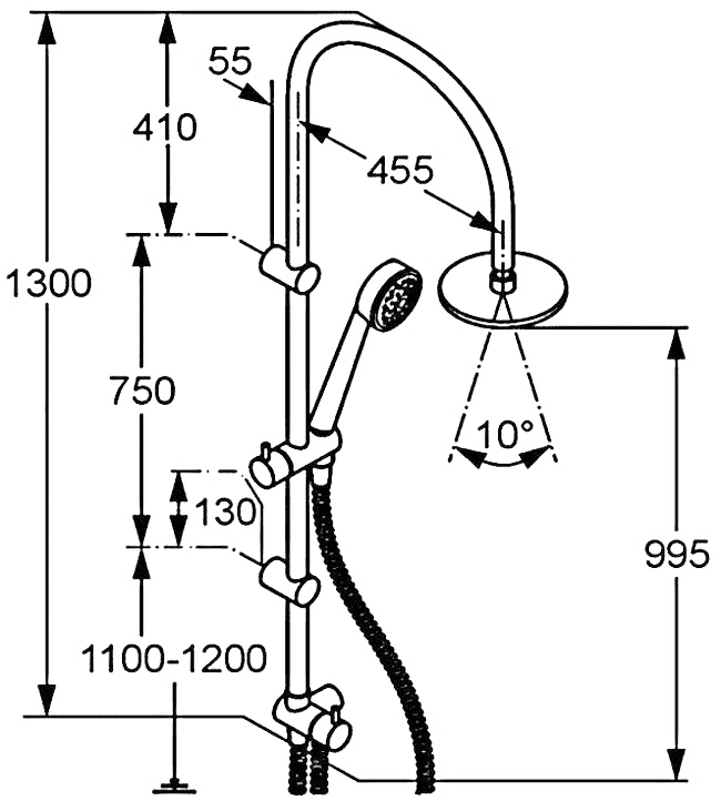 СхемаKludi Dual Shower System (616770500)