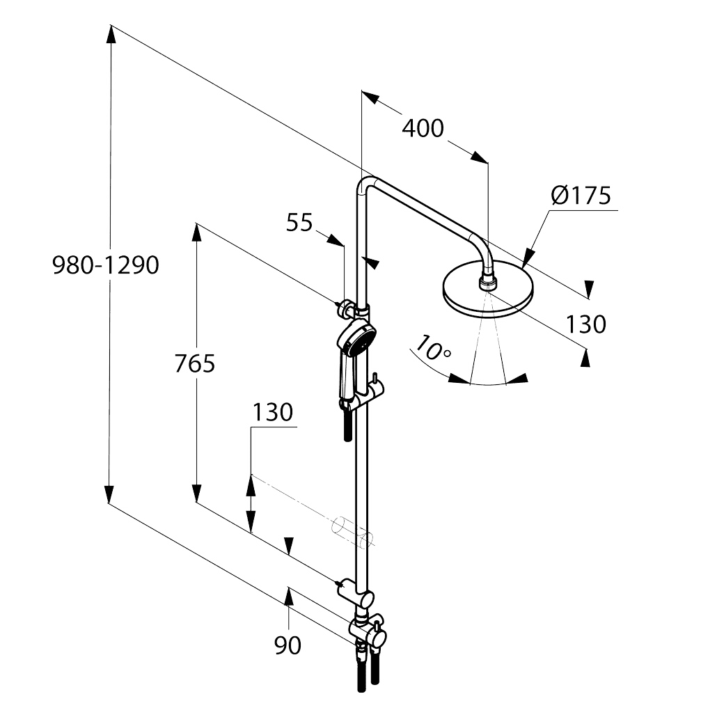 СхемаKludi Dual Shower System (660900500)