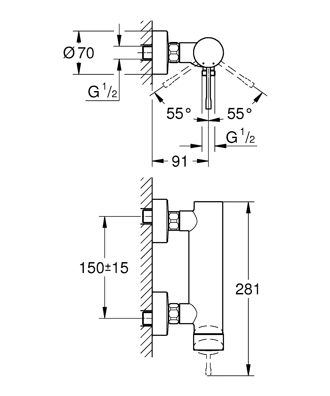 ЧертежGrohe Essence New (33636001)