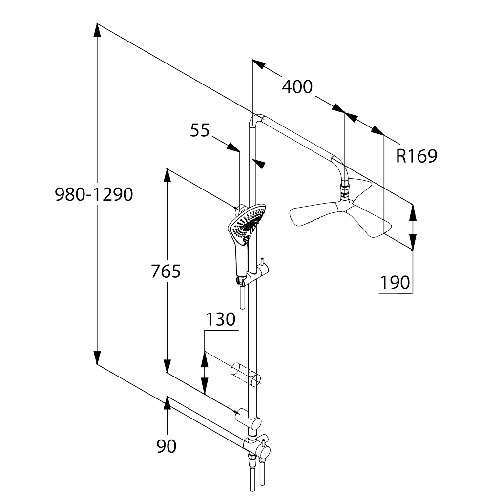 СхемаKludi Dual Shower System (670930500)