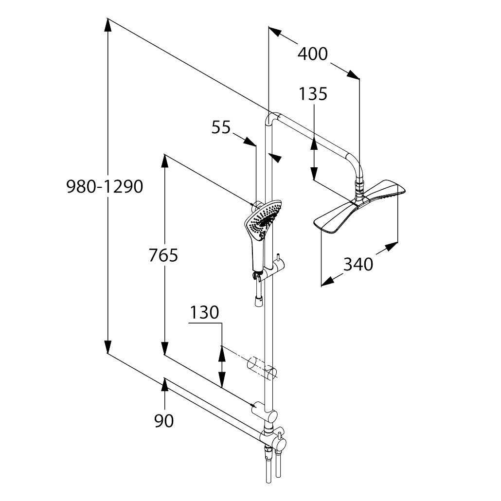 СхемаKludi Dual Shower System (670910500)