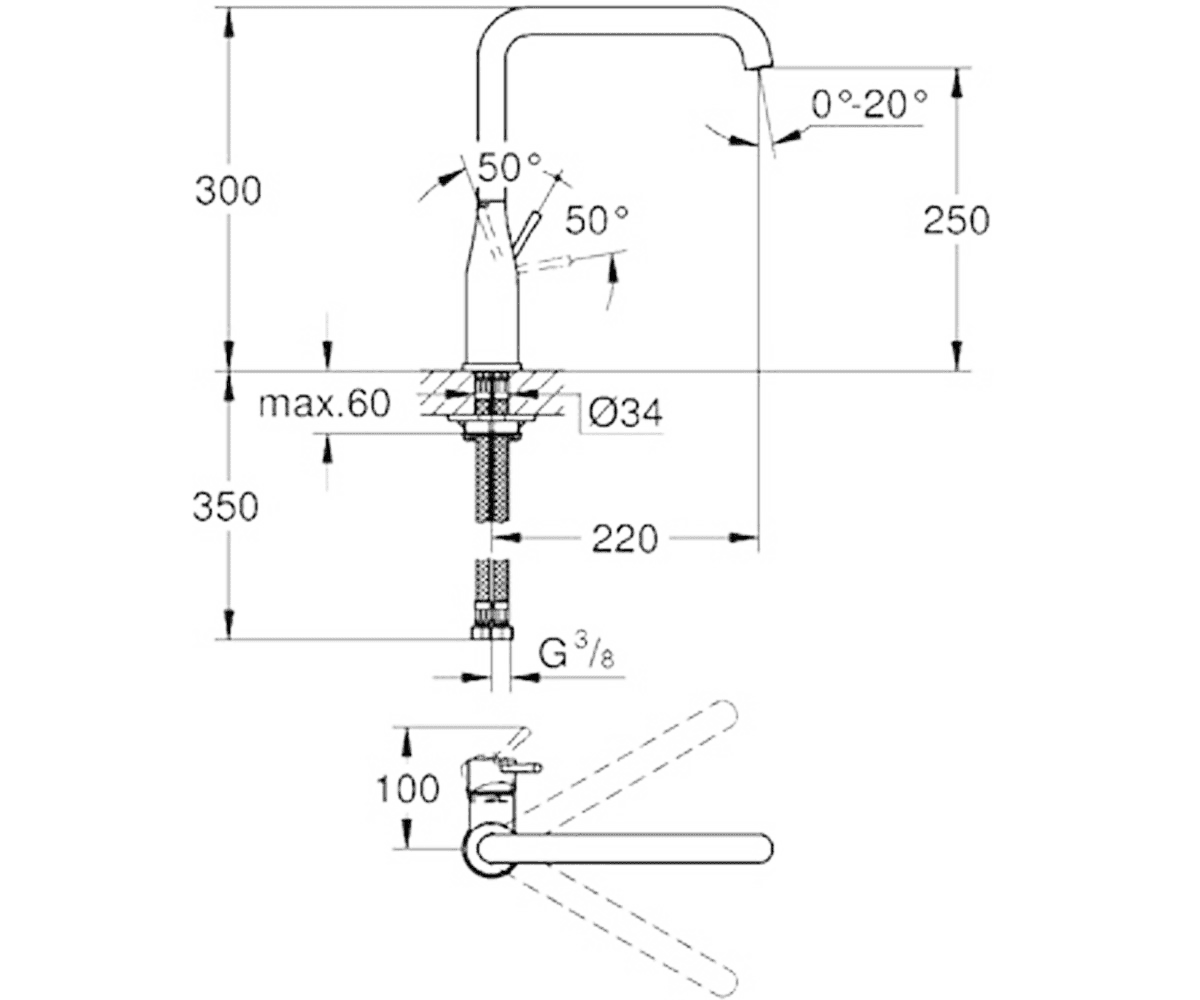 ЧертежGrohe Essence (30269000)