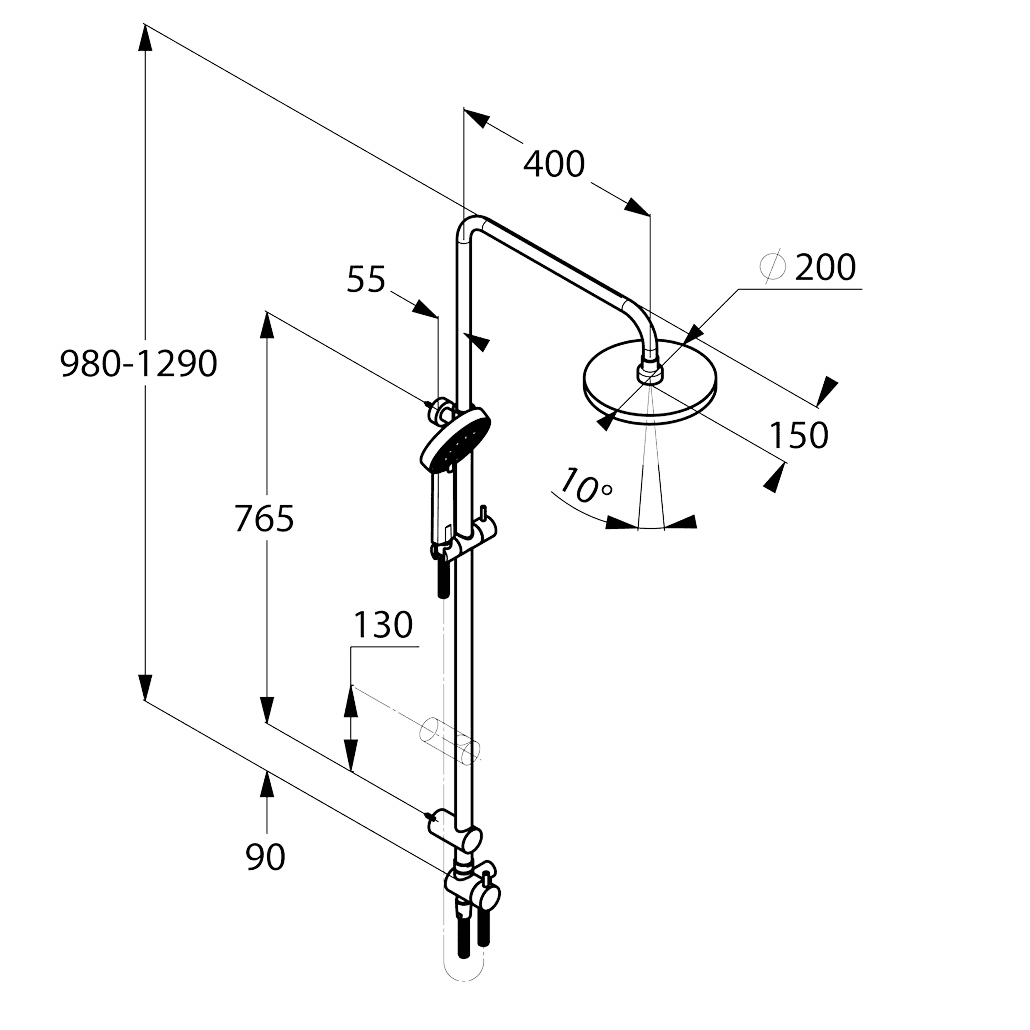 СхемаKludi Dual Shower System (660910500)