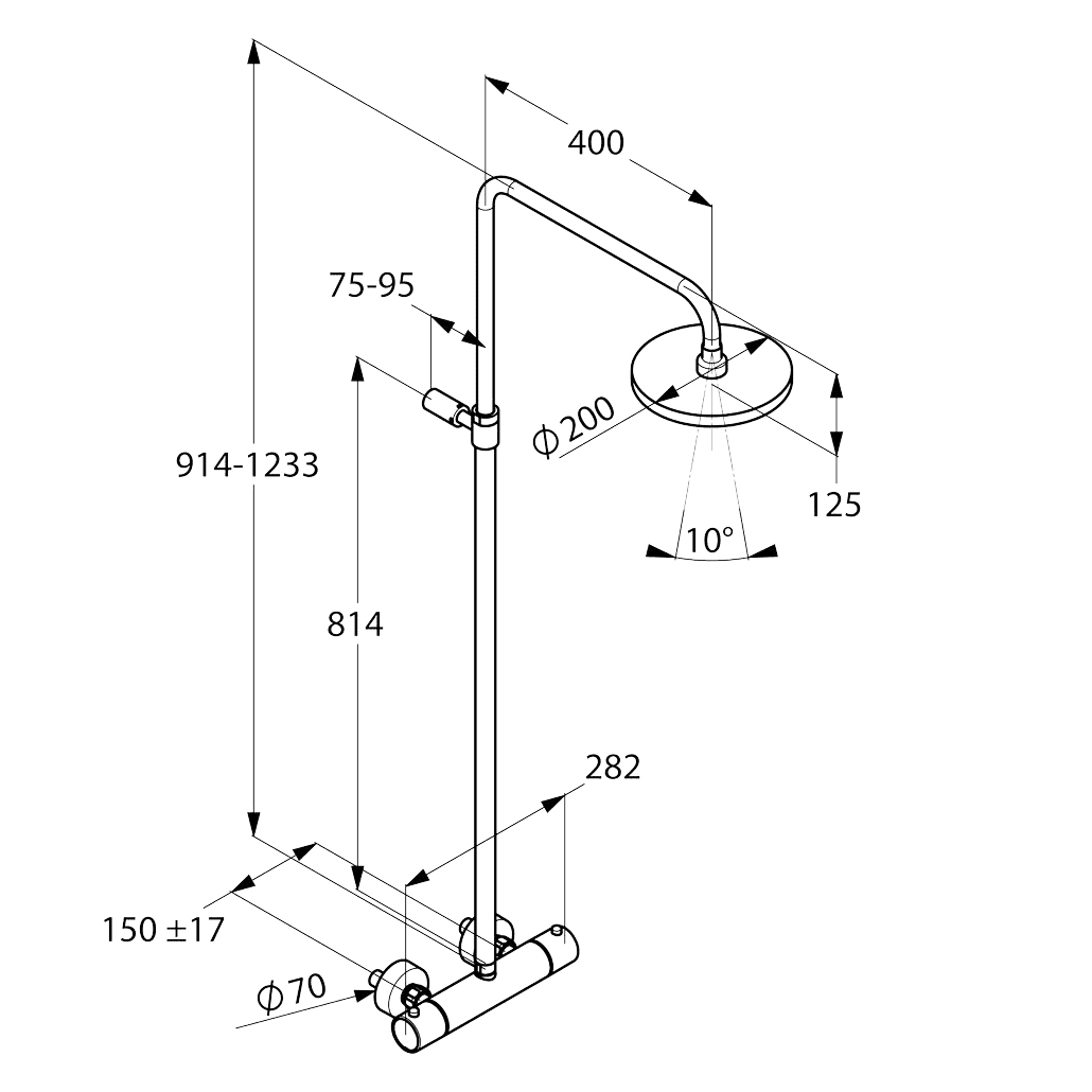 СхемаKludi Mono Shower System (660810500)