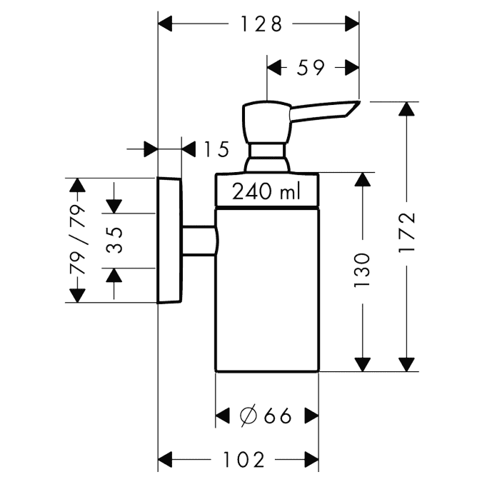 ЧертежHansgrohe PuraVida (41503000)