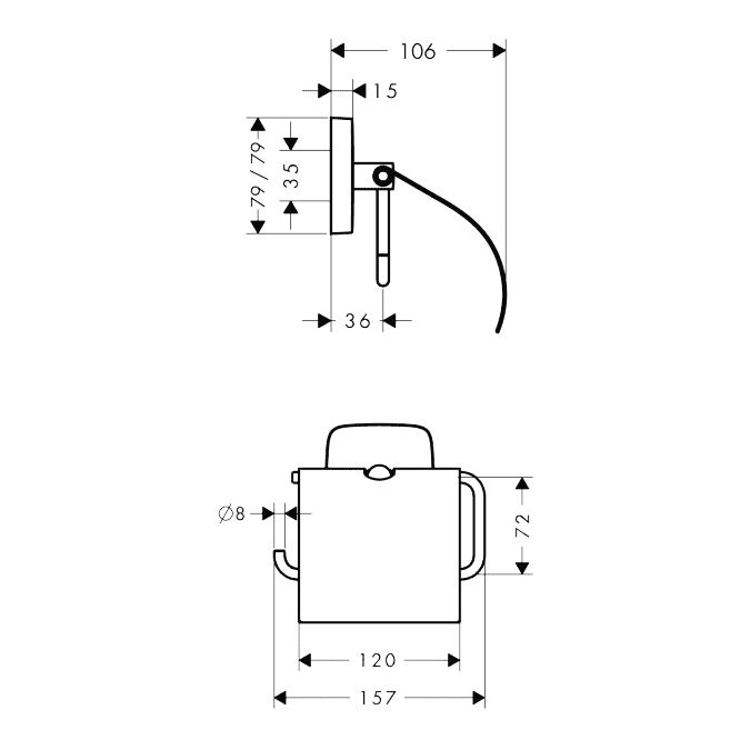 ЧертежHansgrohe PuraVida (41508000)