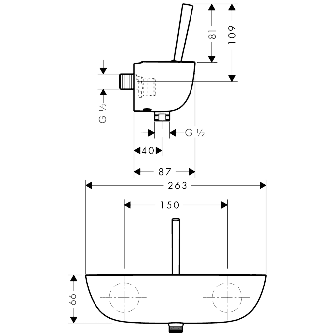 ЧертежHansgrohe PuraVida (15672000)