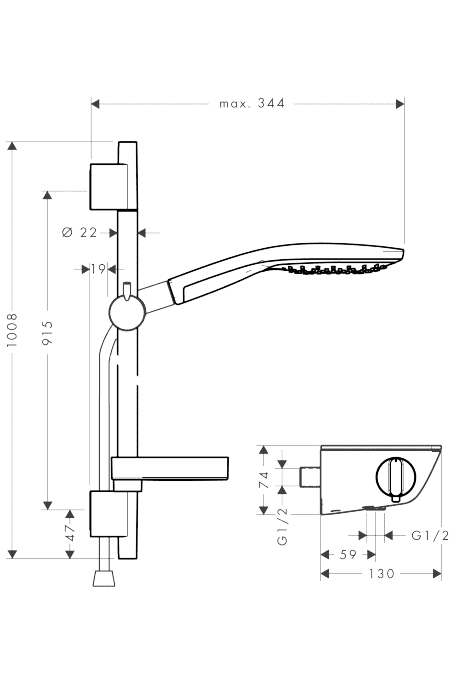 ЧертежHansgrohe Select (27037000)