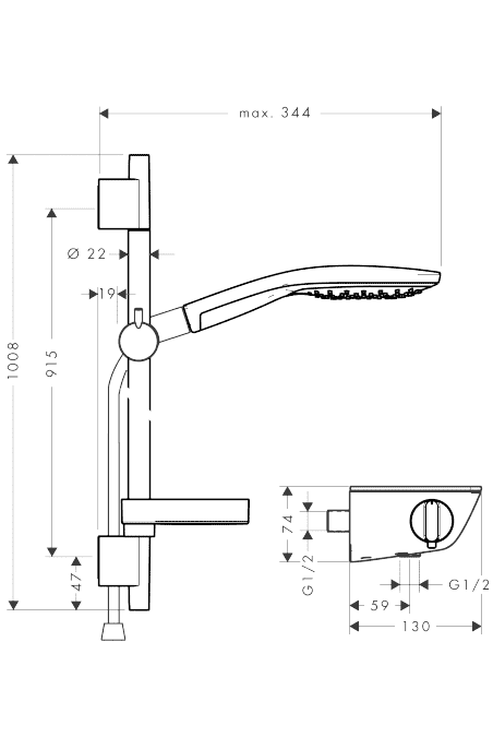ЧертежHansgrohe Select (27037400)